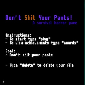Don't Shit Your Pant