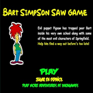 Bart Simpson Saw Game